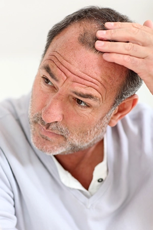 Man with thinning hair